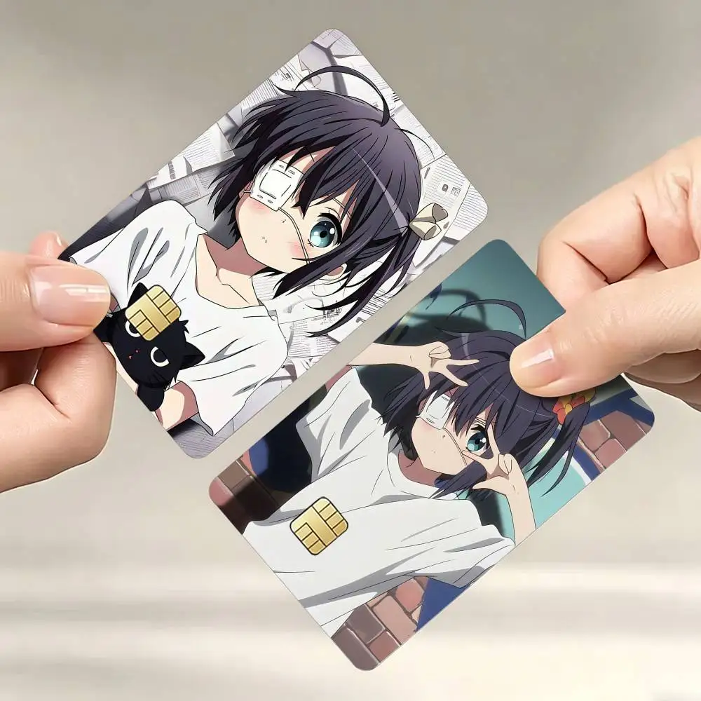 

Cute R-Rikka T-TAKANASHI Credit Card Skin Stickers For VISA Bank Bus Metro Access Card Protective Film Cover Sticker