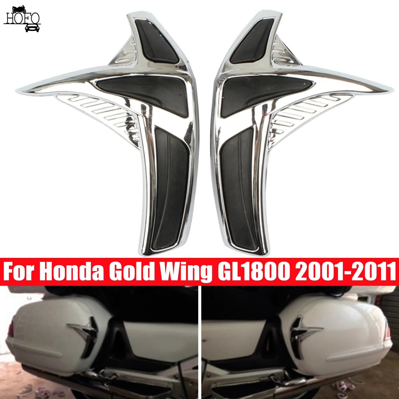 Motorcycle Fairing Sddlebag Protector Trim Cover Decoration Parts For Honda Gold Wing GL1800 2001-2011