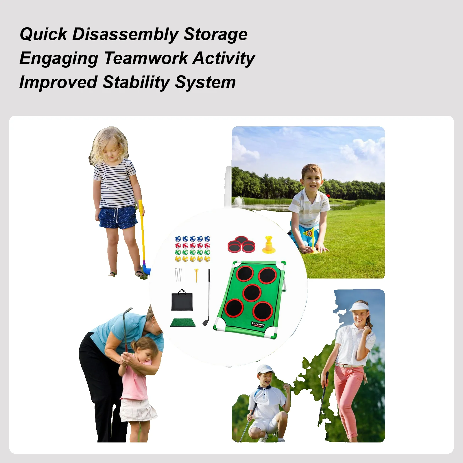 

Portable Backyard Golf Games Mat Foldable Adjustable Chipping Game Sticky Equipment for Yard Patio Lawn Grassland Porch Park