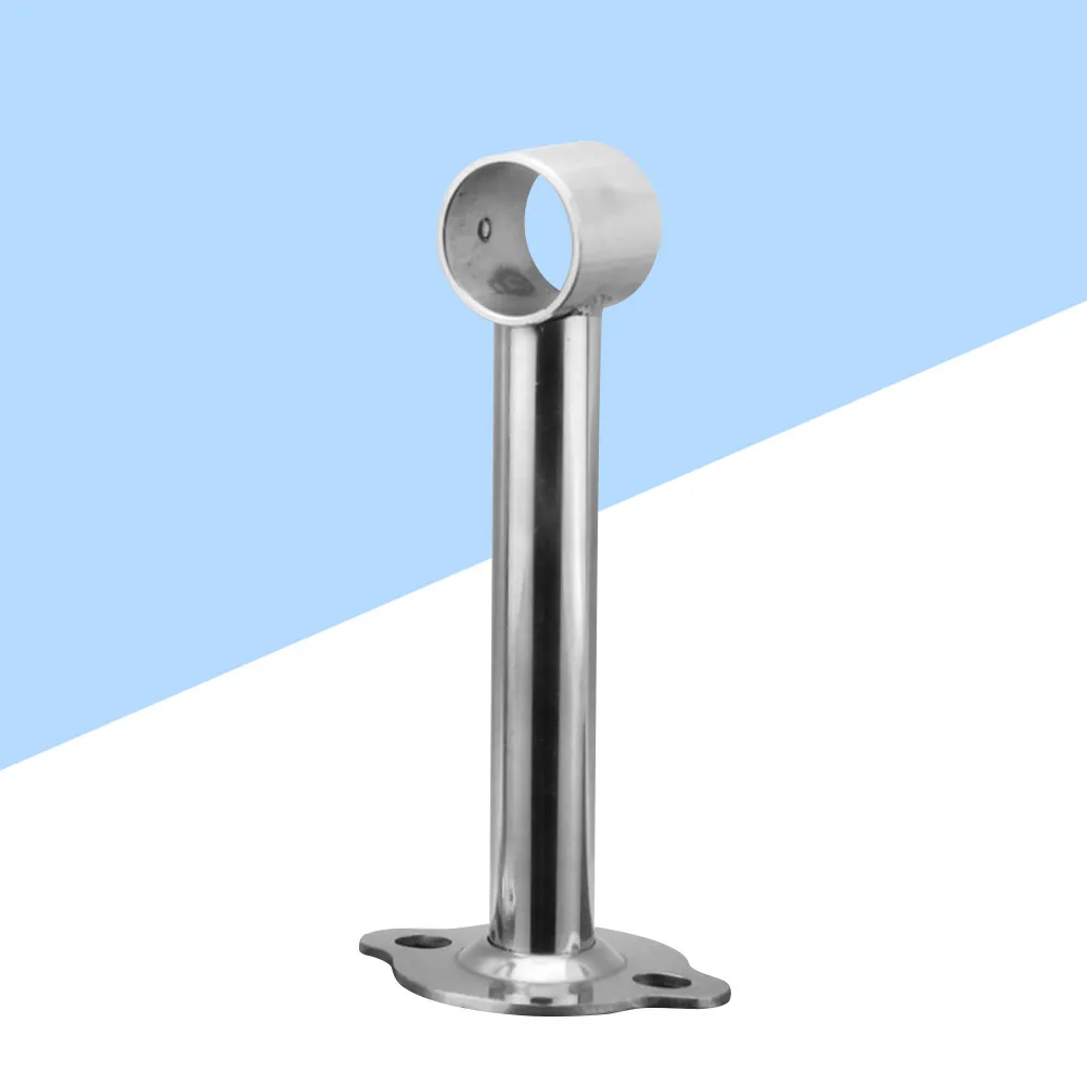 

Stainless Steel Clothes Drying Rod Bracket Round Adjustable Closet Hanging Rod For Flange Seat Towel Bar Support Hardware