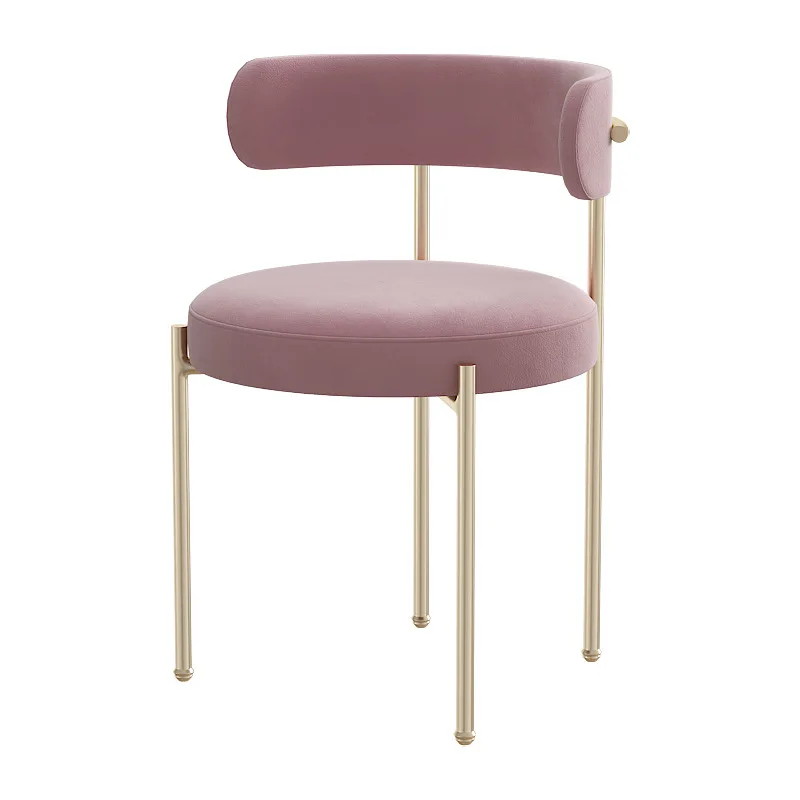 

Stainless steel negotiation chair meeting backrest light luxury home leisure ergonomic comfort