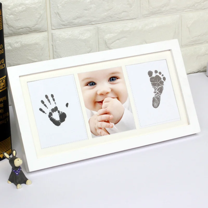 Newborn Photography Infant Baby Handprint Footprint Ink Baby Stuff DIY Newborn Hand and Foot Print Photo Frame Baby Birth Gift