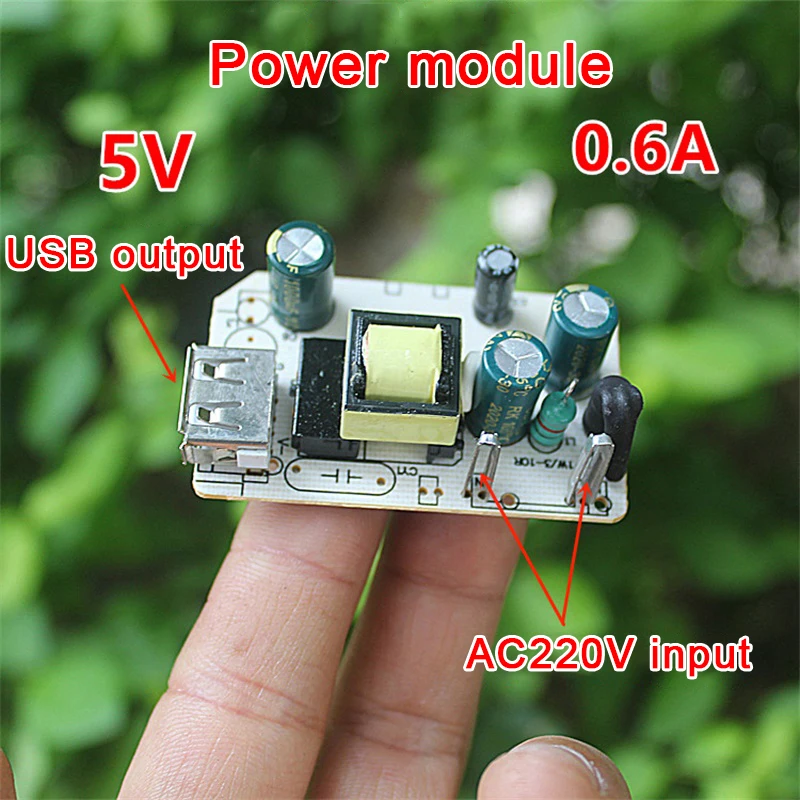 [ZY44]5V 0.6A Power Module USB Output Converter Module 3W Power Board Ripple Switching Power Supply Module Monitor Circuit Board