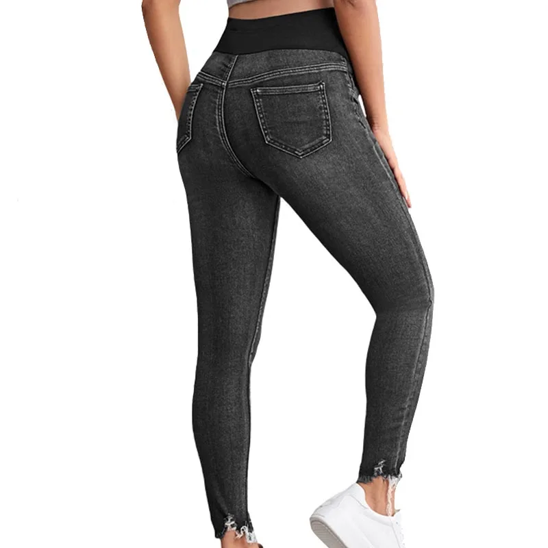 Maternity Jeans Pants Pregnant Women Nursing Long Prop Belly Legging Skinny Clothes for Pregnancy Trousers