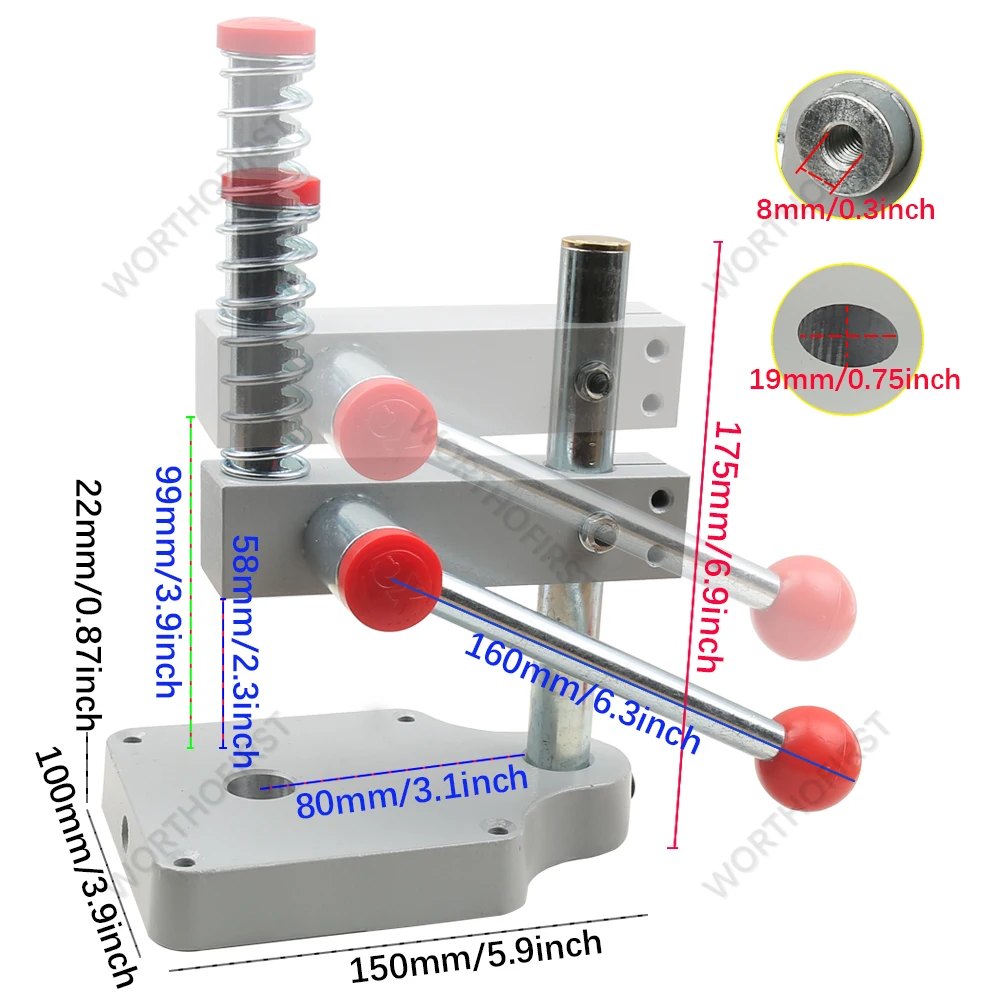 Multifunctional Light-duty Hand Press for Covered Fabric Buttons Snaps Button Pearl Rivet Handmade DIY Accessories