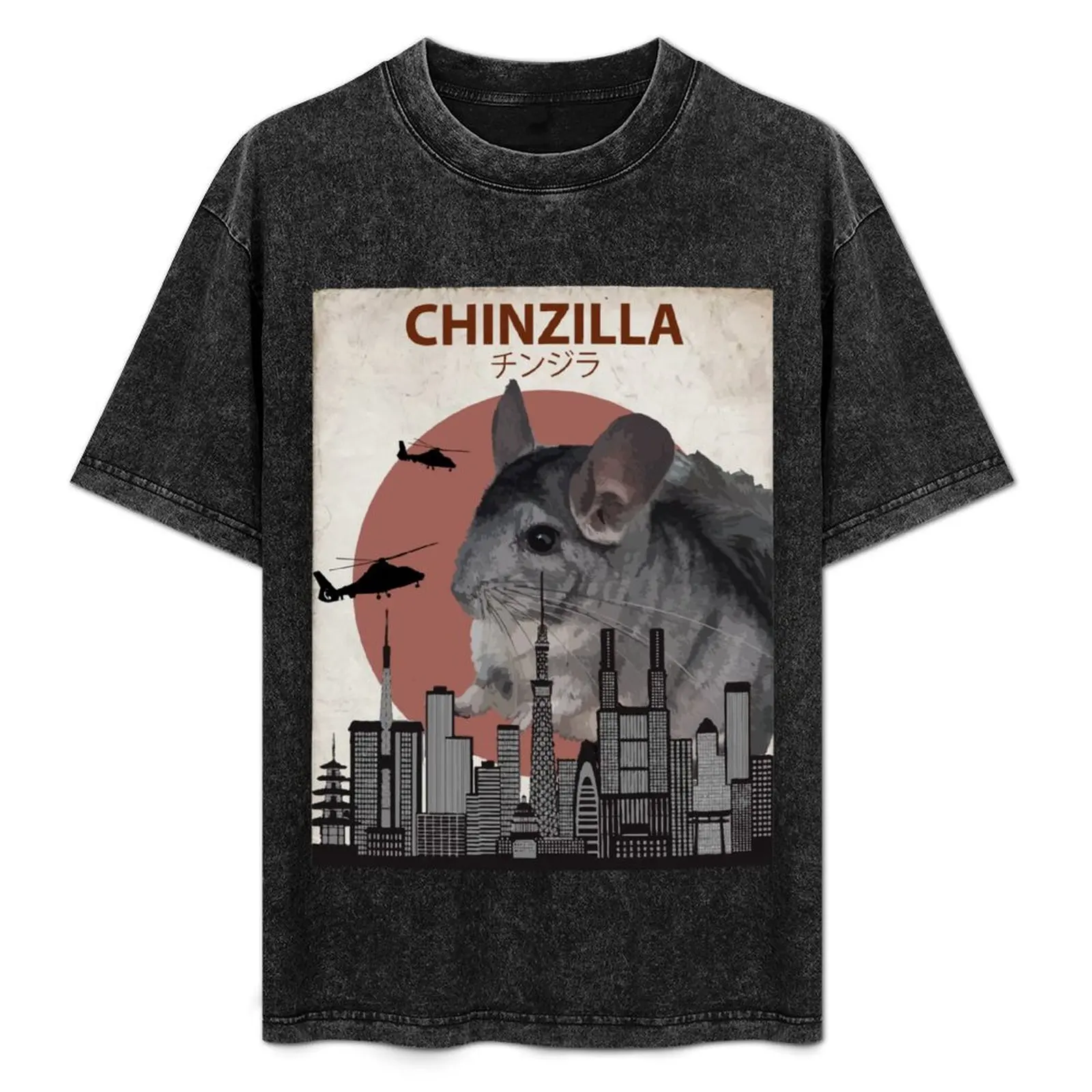 

Chinzilla - Giant Chinchilla Monster T-Shirt Casual Breathable Short Sleeve Top