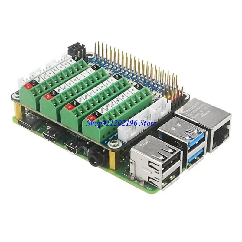 

P82A Плата расширения GPIO для RPI 3B 4B на бортовых светодиодах