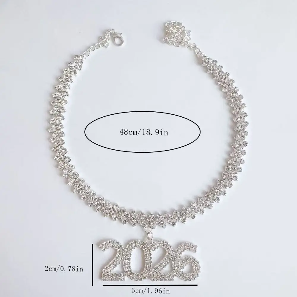 كريستال 2026 قلادة قلادة الحب القلب هندسية حجر الراين الترقوة سلسلة مربع مبالغ فيه 2026 السنة الجديدة مجوهرات الفتيات #6