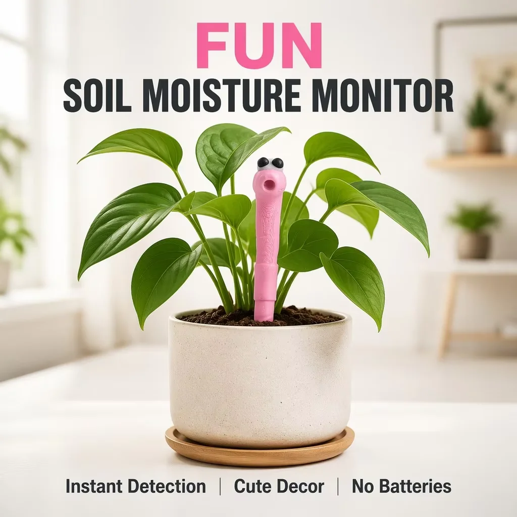 Gardening Tools Cute - Fun Earthworm Humidity Detector, Garden Ground