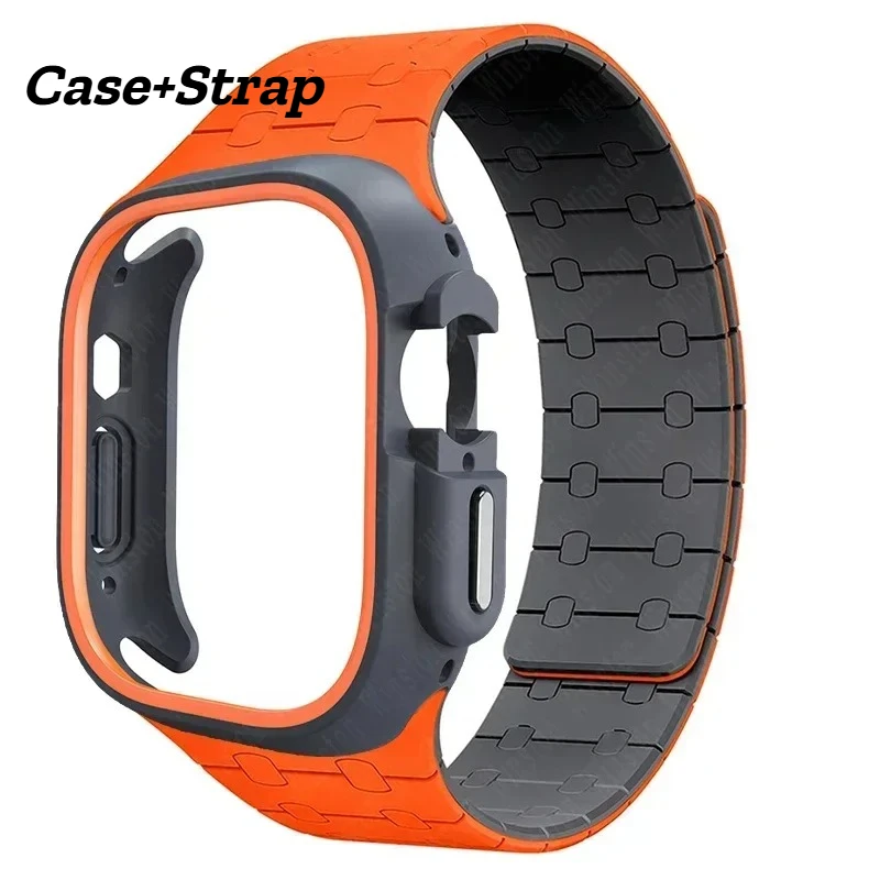 TPU-Hülle+Silikonarmband für Apple Watch Band Ultra 3 49mm Schutzhülle Armband für iWatch 11 10 9 8 7 654 SE3 46 45 44 41mm