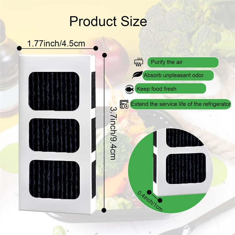 فلتر هواء الثلاجة البديل BAAN 8 عبوات لـ PAULTRA2، متوافق مع Frigidaire Pure Air Ultra 2، Pure Air Ultra Ii