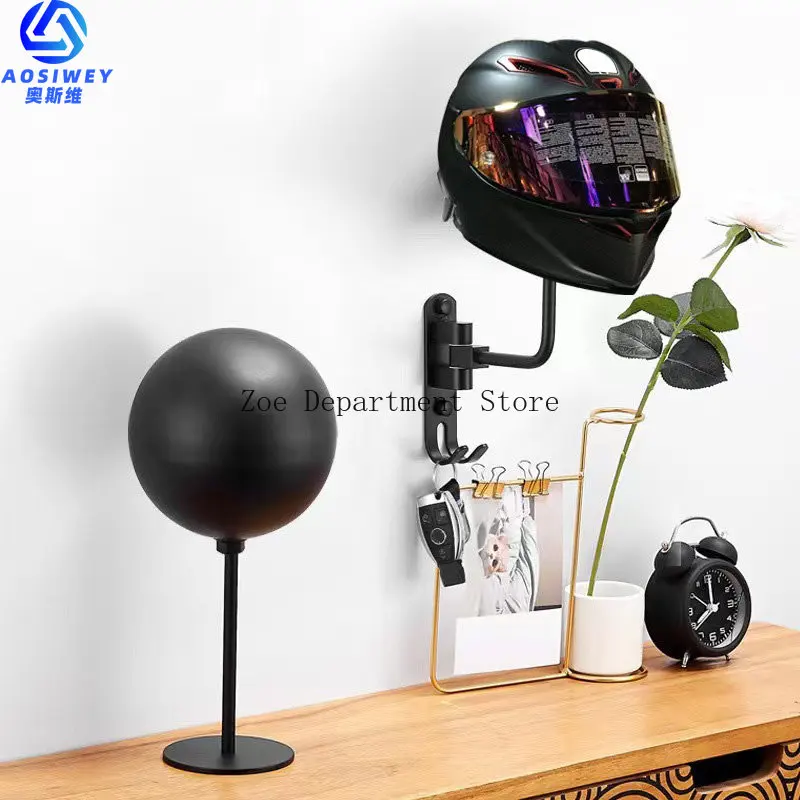 

180° Rotation Helmet Hanger Helmet Stand Rack Motorcycle Helmet Holder Wall Mount Storage Hook for Motorcycle Bike Helmets