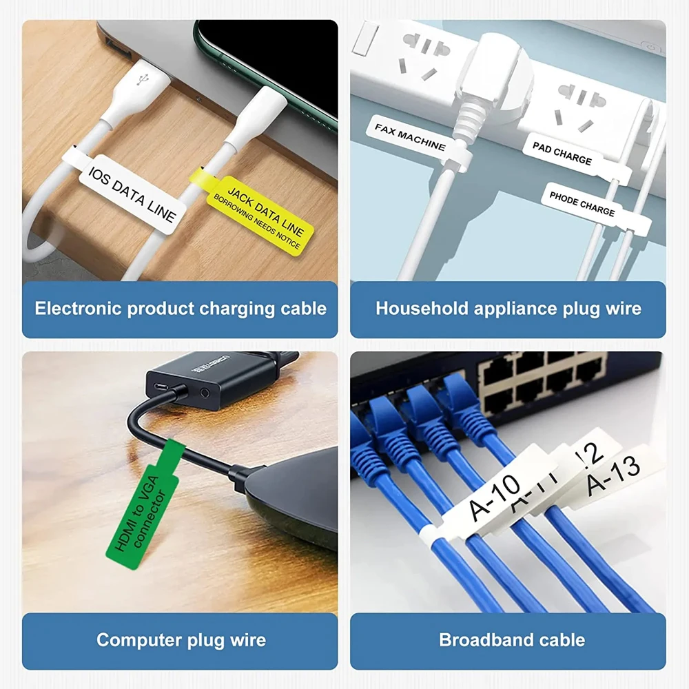 NiiMBOT B21 Cable Label B1 Printing Sticker for Portable Thermal Label Maker Printer Adhesive Color Cable Label Paper Etiquetas