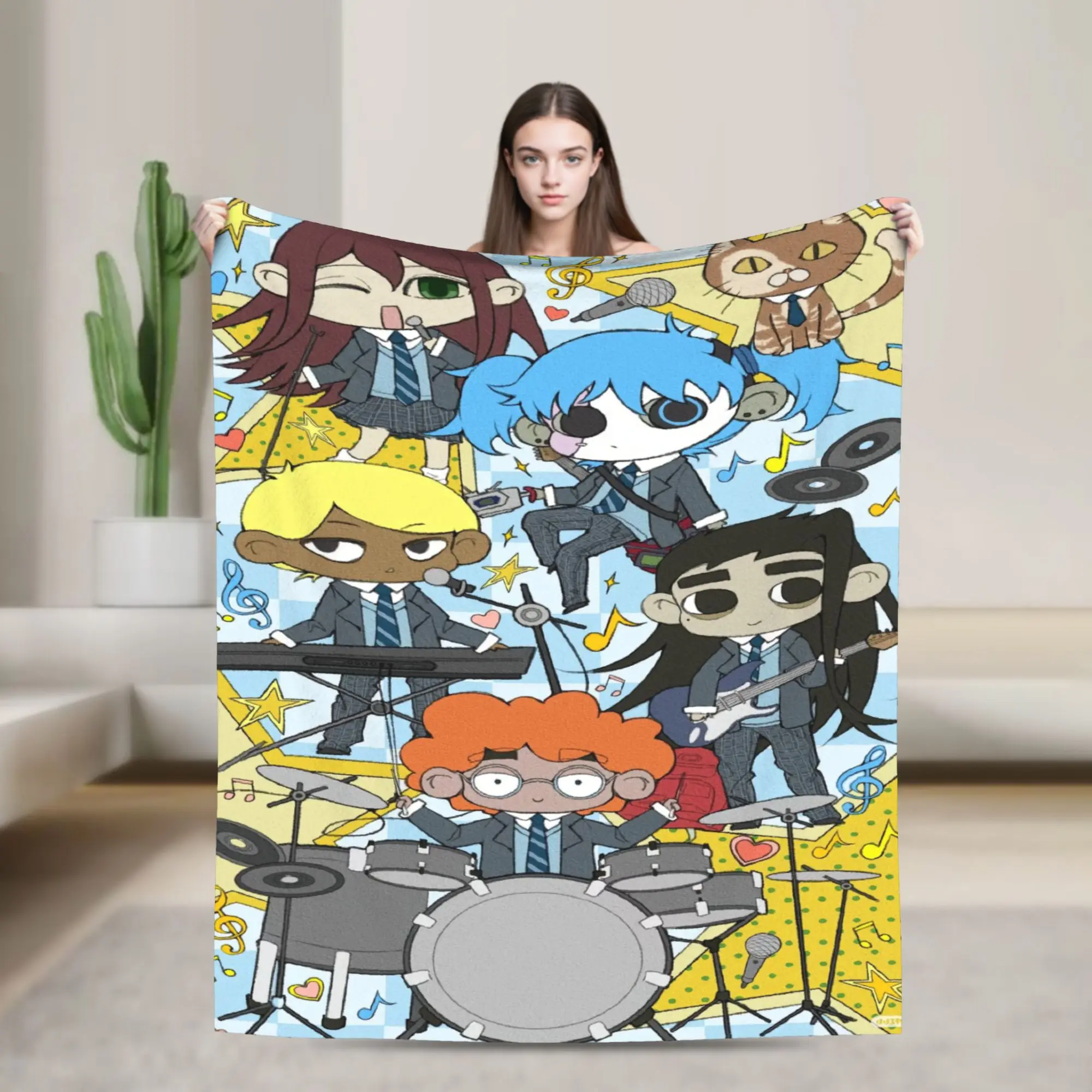 Sally Face Sal Fisher Throw Blanket Soft Cozy Trend Blanket  For Couch Chair Travel Car Flannel Bedspread Bed Cover