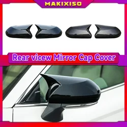 Para toyota camry 70 xv70 2018 2019 2020 acessórios 2 pçs de fibra carbono abs plástico espelho retrovisor capa decorativa