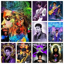 Chitarrista Prince Rogers Nelson Purple Rain Diamond ricamo pittura punto croce cantante classico lavoro manuale Gift Room Decor