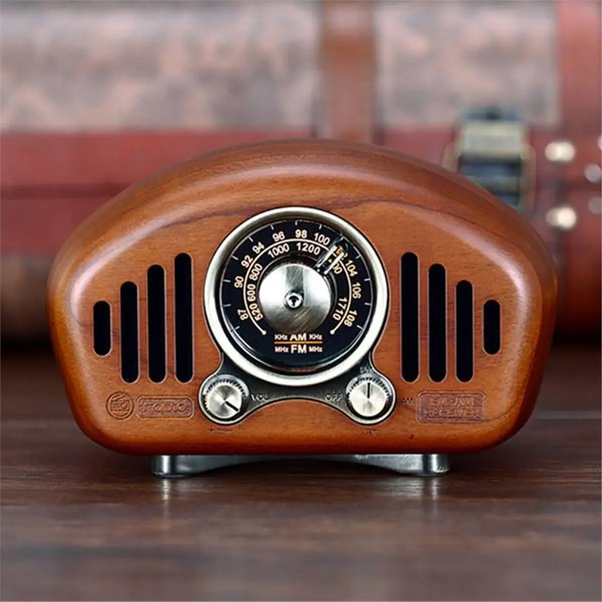 Y509A*☀▃Retro Bluetooth 5.1 Speaker AM FM Classic Style Radio Strong Enhancement Volume TF Card & MP3 Player B
