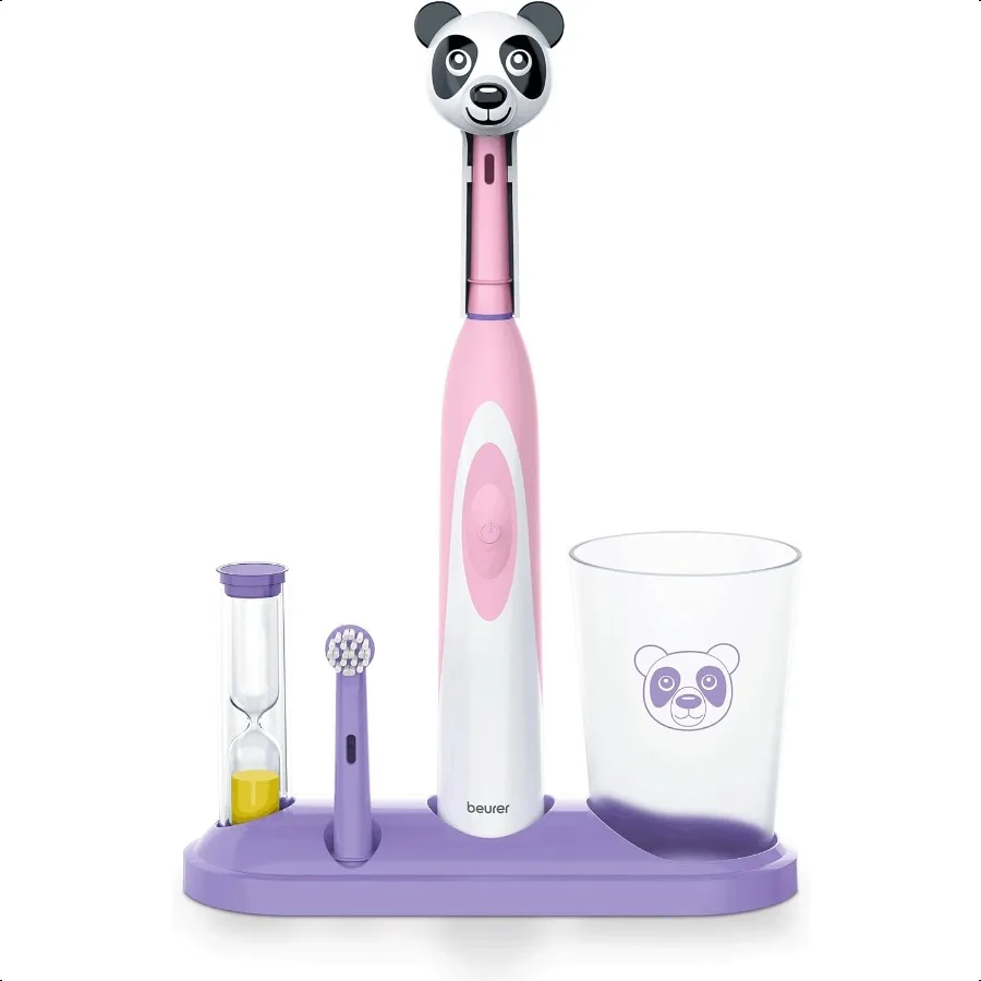 

Набор электрических зубных щеток Beurer TB10 Fun Polly The Panda Cap с 2 сверхмягкими насадками для помощи, удаление налета, 2-х минутный таймер a