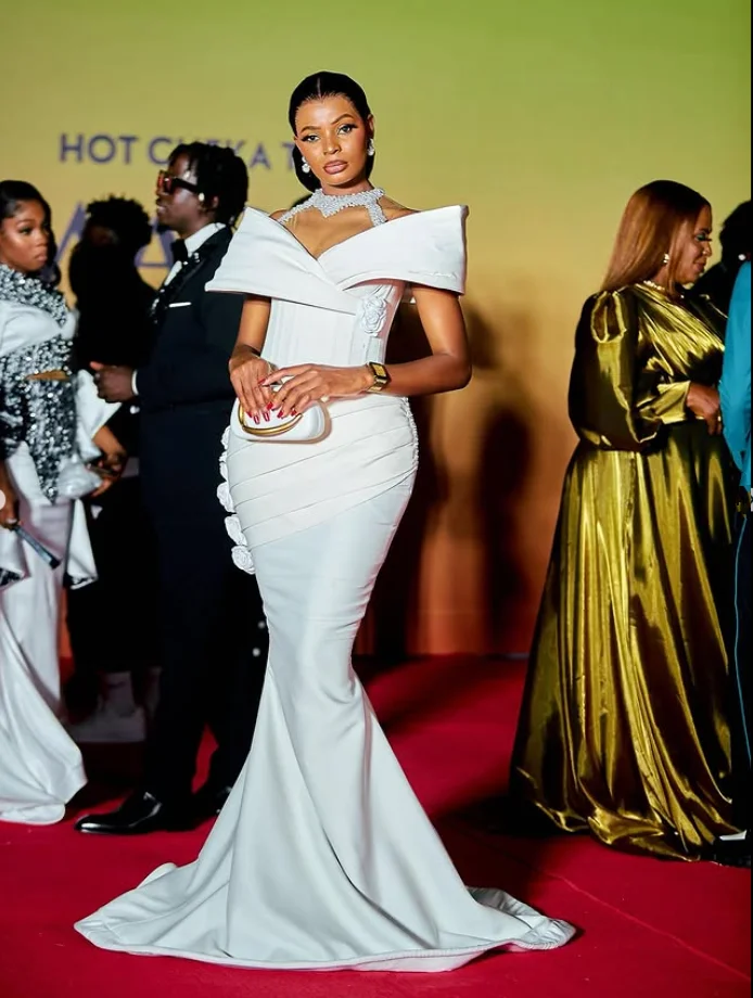 Robe de soirée longue de forme sirène, tapis rouge, épaules dénudées, motif Floral 3D froncé, tenue de bal africaine, robe de Gala, sur mesure