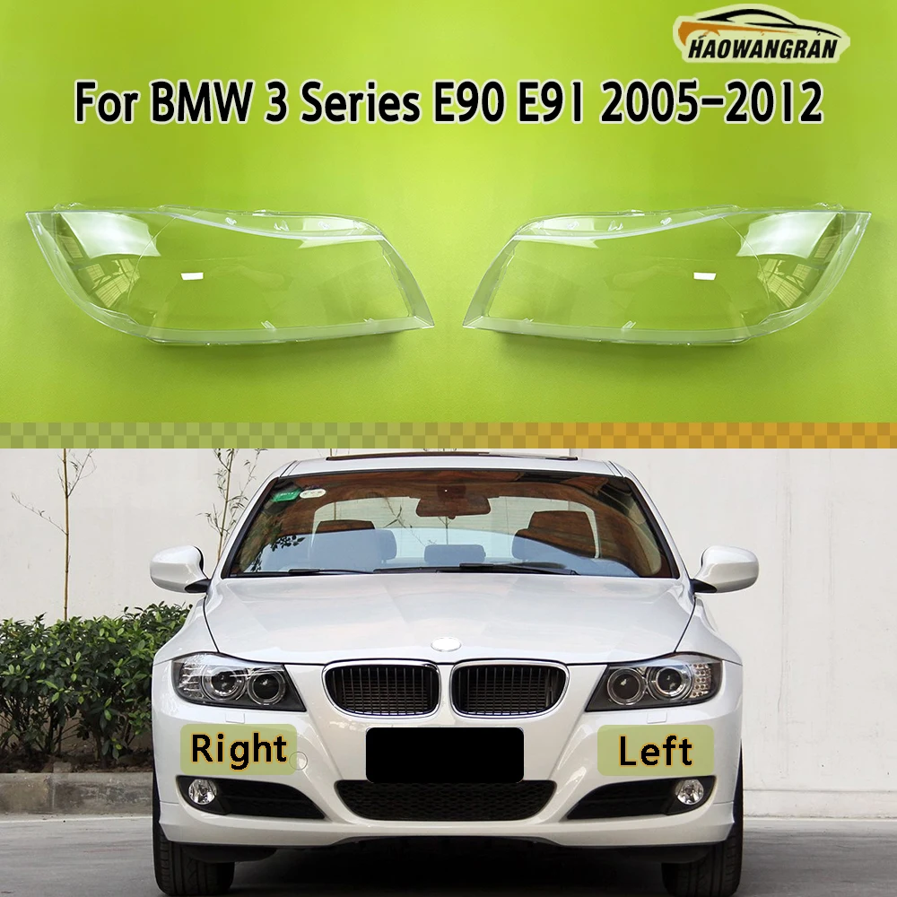 

For BMW 3 Series E90 E91 318 320 325 328 335 2005-2012 Xenon Headlight Cover Lamp Shell Plexiglass Replace Original Lampshade