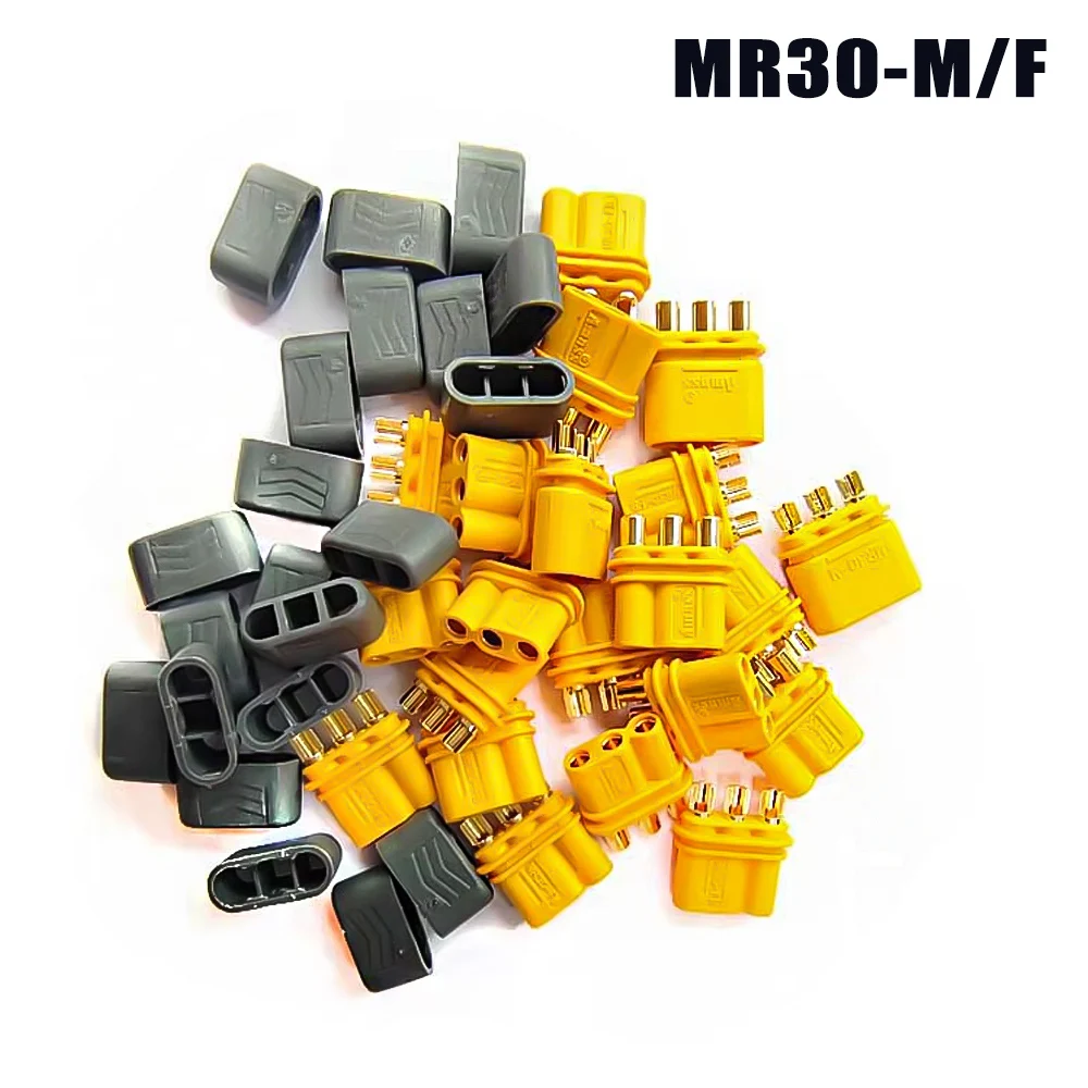 Amass MR30 MR30PB MR30PW Male Female Connector Plug with Sheath Connector for RC Lipo Battery RC Multicopter Airplane Part