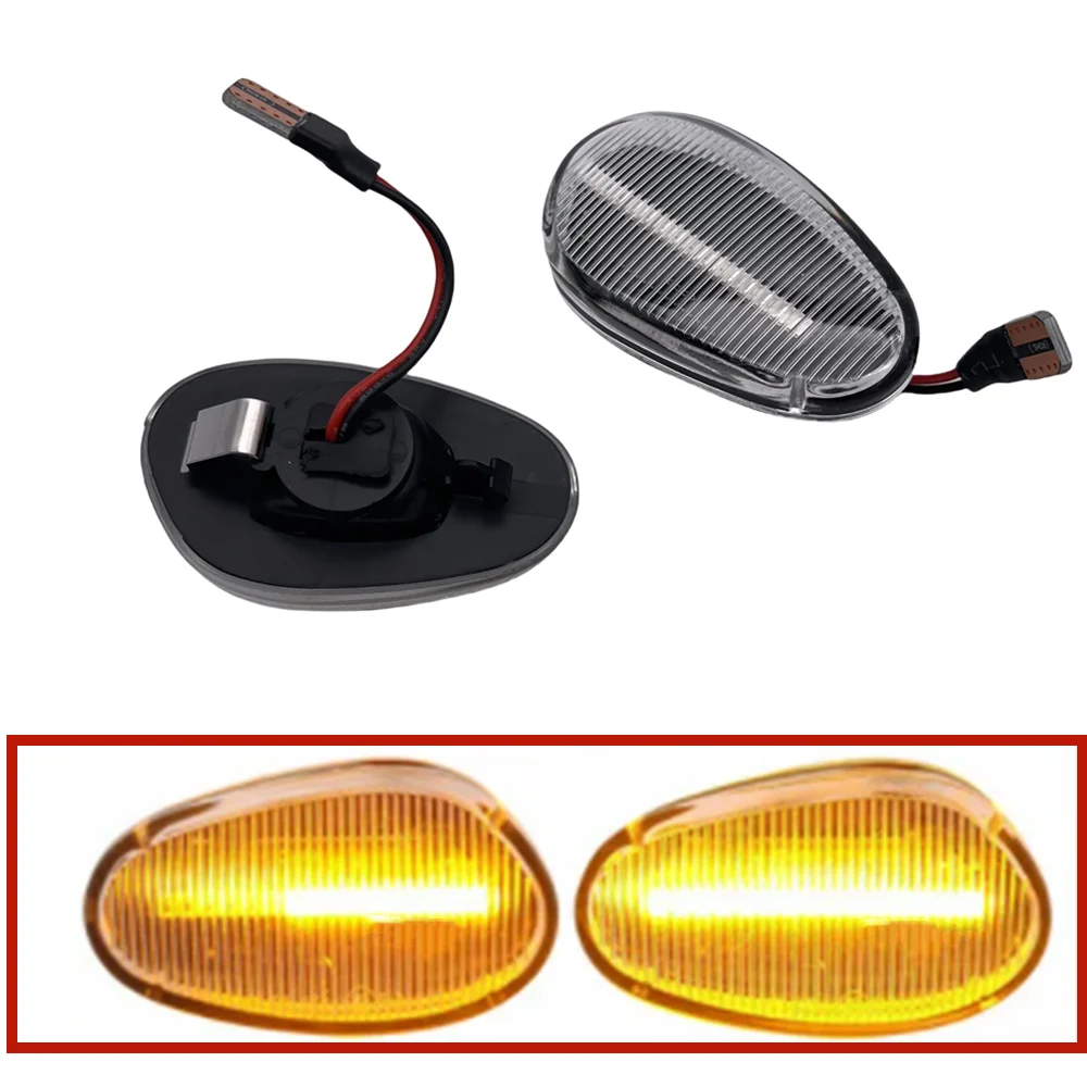 2PCS Dynamic LED Turn Signal Light Sequential Mirror Indicator For ALFA ROMEO 145 146 Type 930 155 GTV Spider