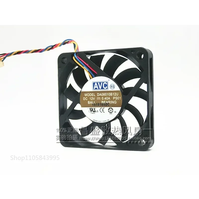 for DA06010B12U AVC 12V 0.40A 6CM 6010 PWM Temperature Control Speed Regulation Large Air Volume Silent Fan