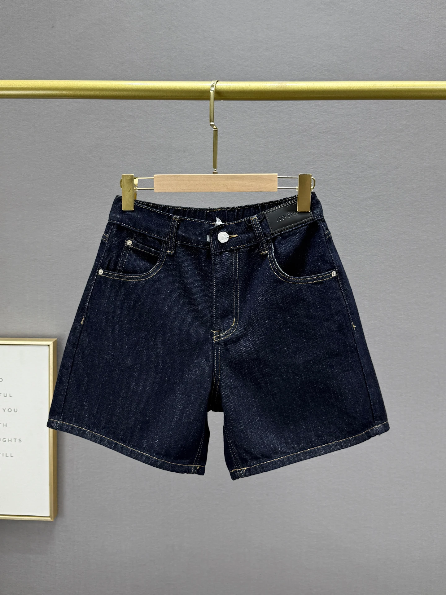 

High Waist Loose Fit Deep Blue Vintage Waed Denim orts Women's Summer New Sle Wide Leg Pants Torn Casual Sle Jeans