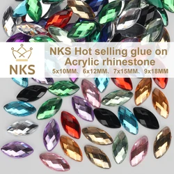 NKS High Quality Horse Eyes Flatback  Acrylic Rhinestones Non-Hotfix for Garment Accessory Bags Shoes