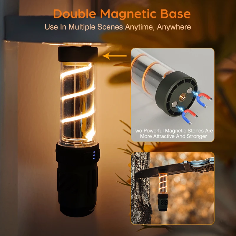 Lámpara repelente de mosquitos 3 en 1 para exteriores, linterna impermeable recargable para acampar con soporte triangular, lámpara de iluminación