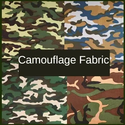 Camouflage Fabric By The Meter for Clothing Coats Pants Sewing Printed Outdoor Cloth Medium-thick Summer Diy Textile Blue-green