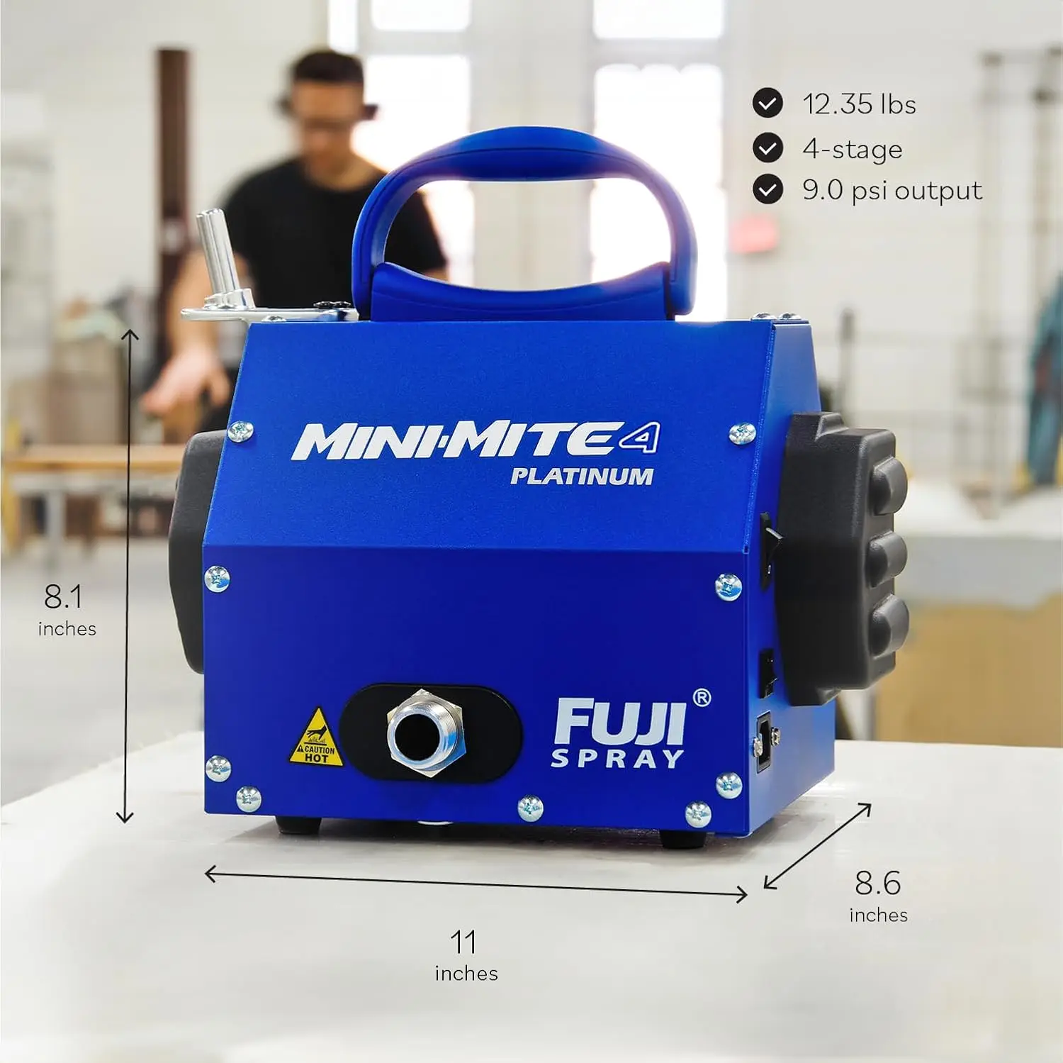 Semprotan sistem semprot HVLP gravitasi platina-T75G 4 tungau Mini