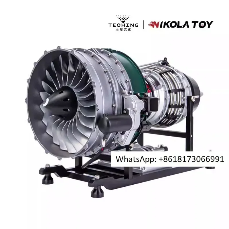 Saturn Culture Full Alloy Aircraft Turbofan Engine Model Assembly Toy