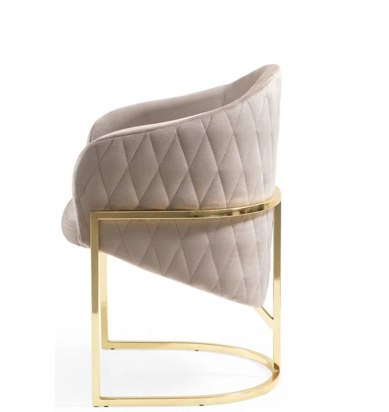 

z 2025 Luxury High Quality Dining Chair Gold Stainless Steel Velvet Restaurant Chair for Home Hotel Wedding