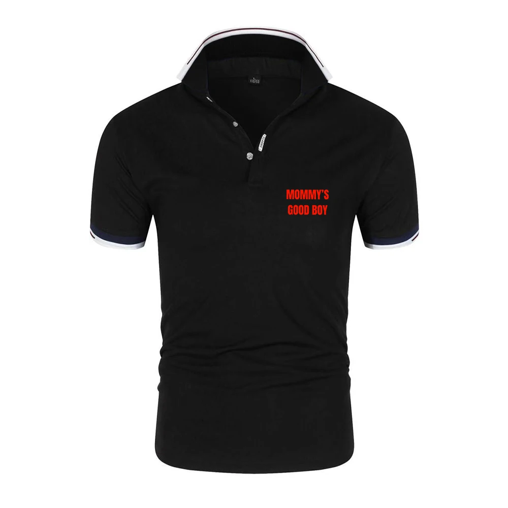 MOMMY's GOOD BOY polo T shirt ultra-light men's quick-drying breathable sweat-wicking shirt suitable for fitness gym and running