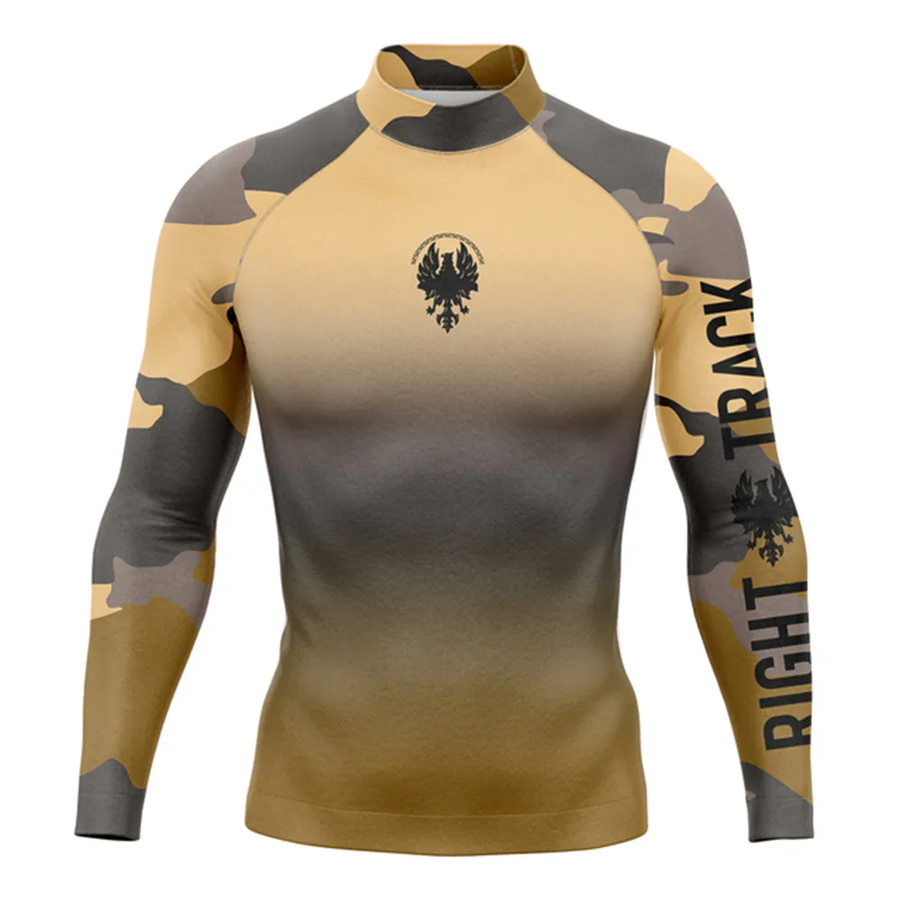 Men\'s Rash Guard Long Sleeve Shirts Surfing Clothes Swimsuit Rashguard Uv Protection Water Sport T-shirt Swimwear Diving Suit