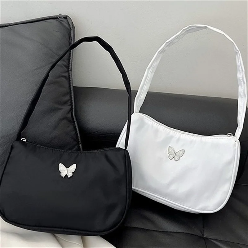 Butterfly Pattern Handle Small Bag Fashion Commuter Shoulder Bag Underarm Bag