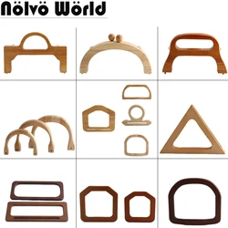 13 14 19.5 21 CM Rectangular Wooden Bags Handles For Making Purse Handbag Shoulder Tote Straps Classic Handle Decor Accessories