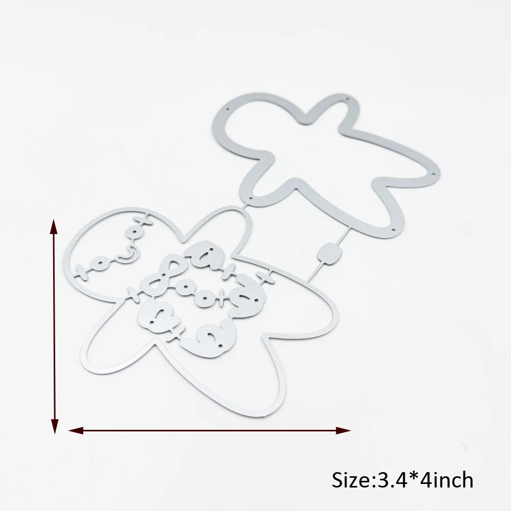 KLJUYP New Gingerbread Metal Cutting Dies Stencils for DIY Scrapbooking/album Decorative Embossing DIY Paper Cards