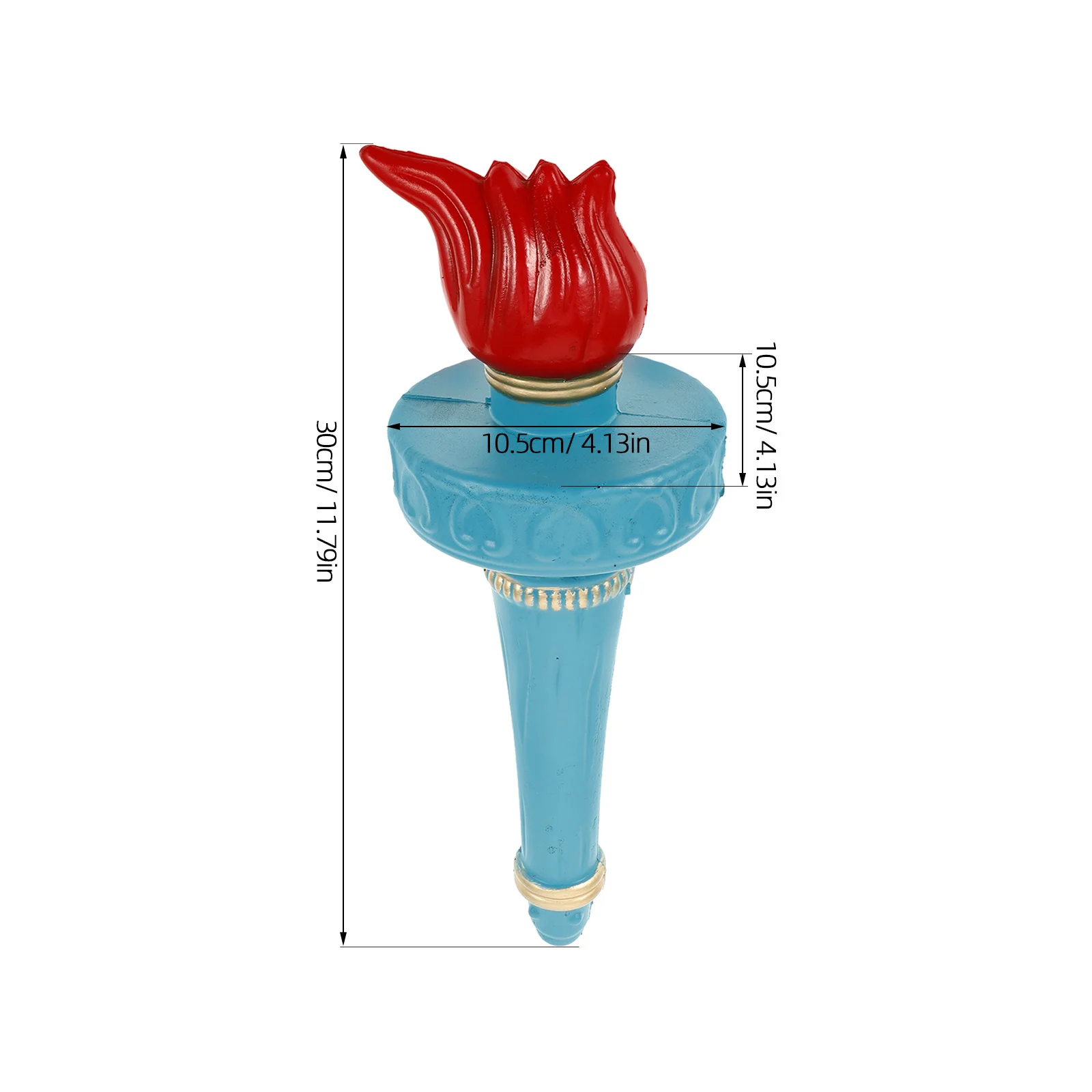 Statue of Liberty Torch Prop for Halloween Costume Accessories Small Lightweight Easy to Carry Store Blue Decor