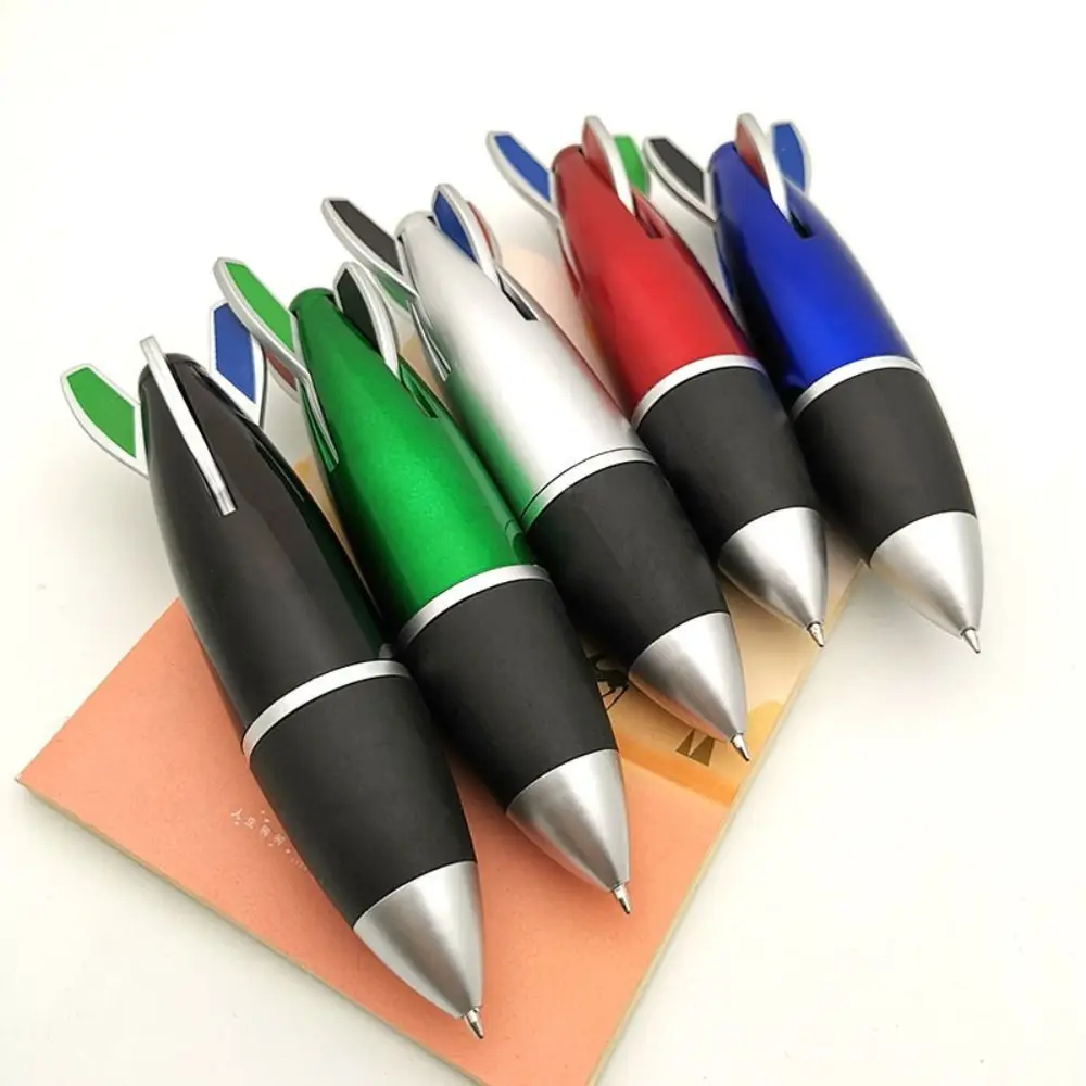 Rocket Shape Four Color Ballpoint Pen Quick-dry Smooth Writing Writing Pen 1.0 mm Signature Pen Rocket Pen Journaling Pen