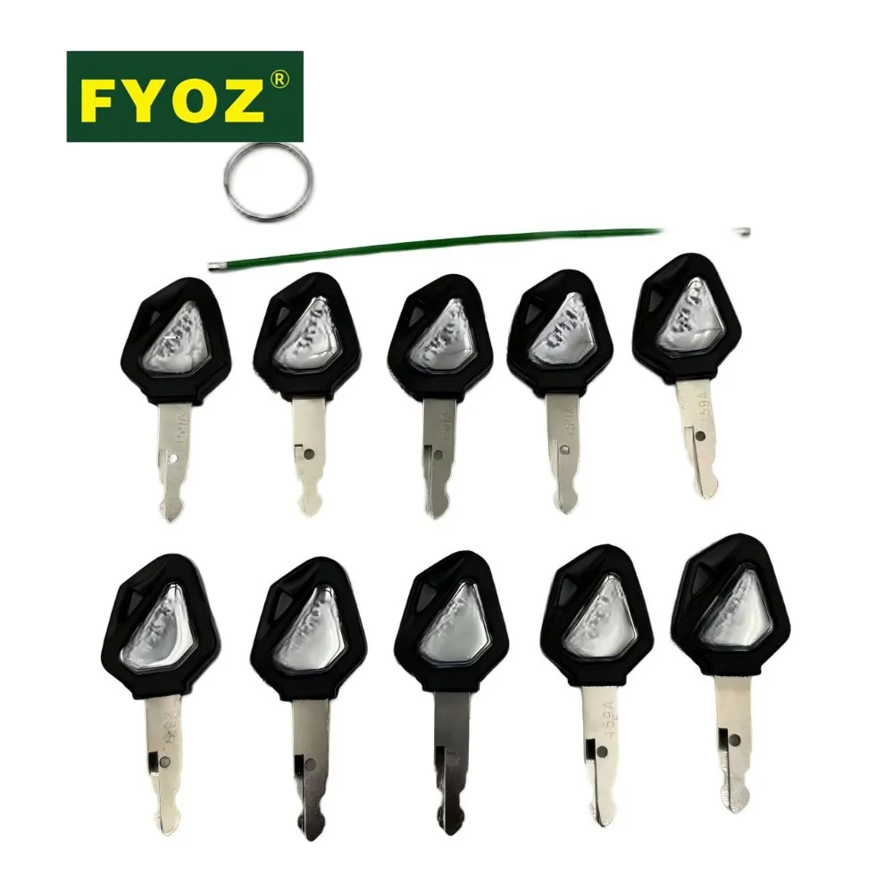 10PCS For Kubota 459A For Excavator Digger Tractor Slide Loader Power Start Key Ignition