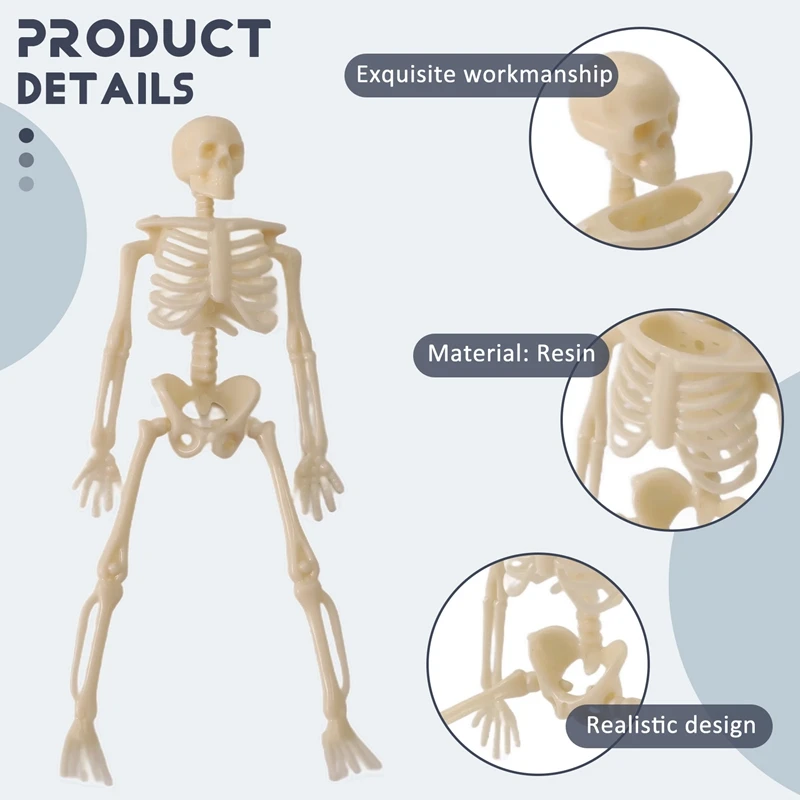 Каркасы для декора на Хэллоуин, 12 мини-фигурок селетонов, украшение на Хэллоуин для дома с привидениями, аксессуары для вечеринок