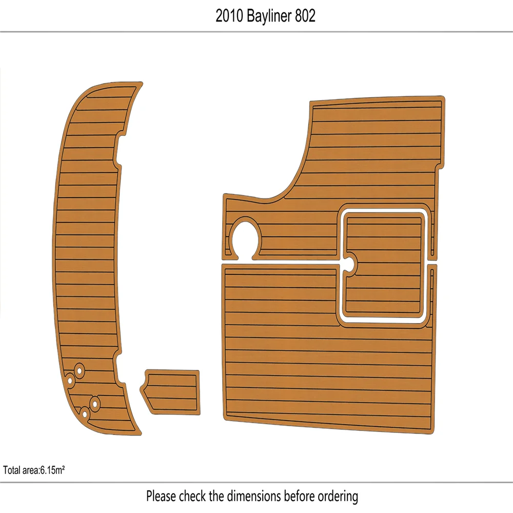 

Платформа для плавания Bayliner 802 2010 г. и кокпит 1/4 дюйма, 6 мм, FLOOR из тикового EVA