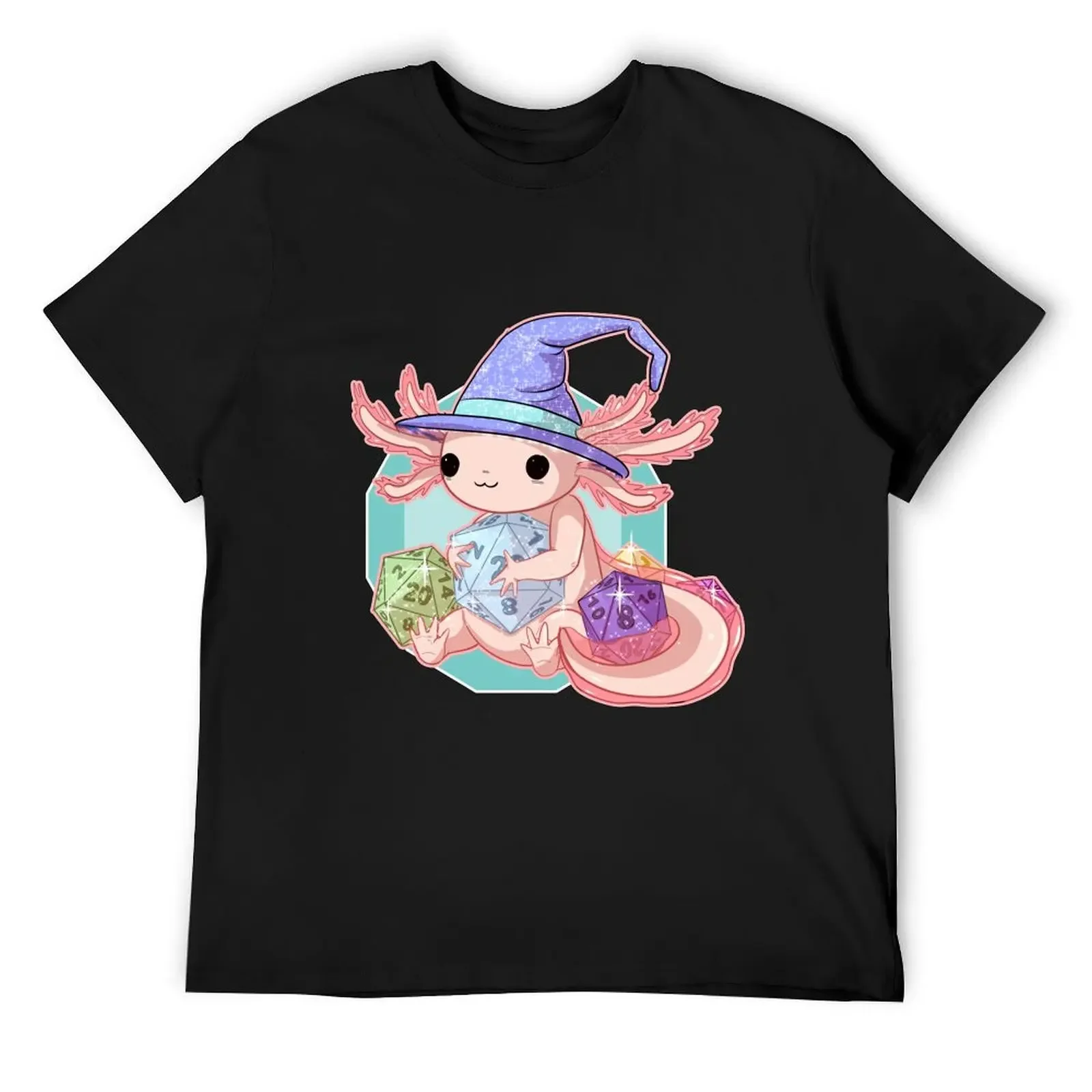 

Axolotl Dice T-Shirt plus sizes croswit shirt man street wear summer 2025 workout shirts for men