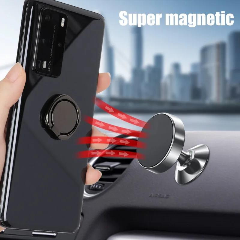 Universal Finger Ring Holder 360° Degree Rotatable Mobile Phone Stand Magnetic Mount Phone Grip Kickstand Back Sticker Bracket