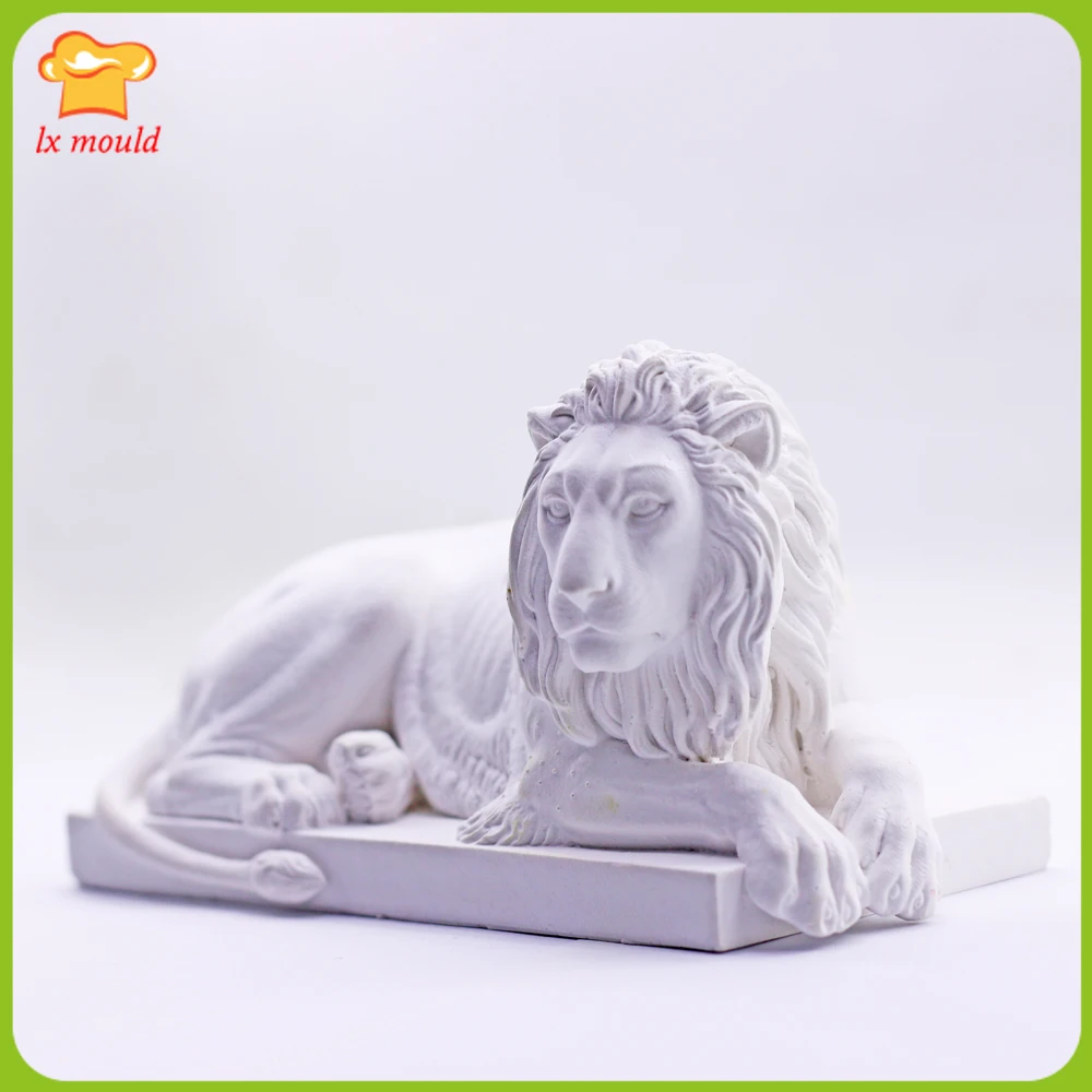 

3D Lion Silicone Molds Clay Plaster Resin Candle DIY Animal Shape Soap Tools