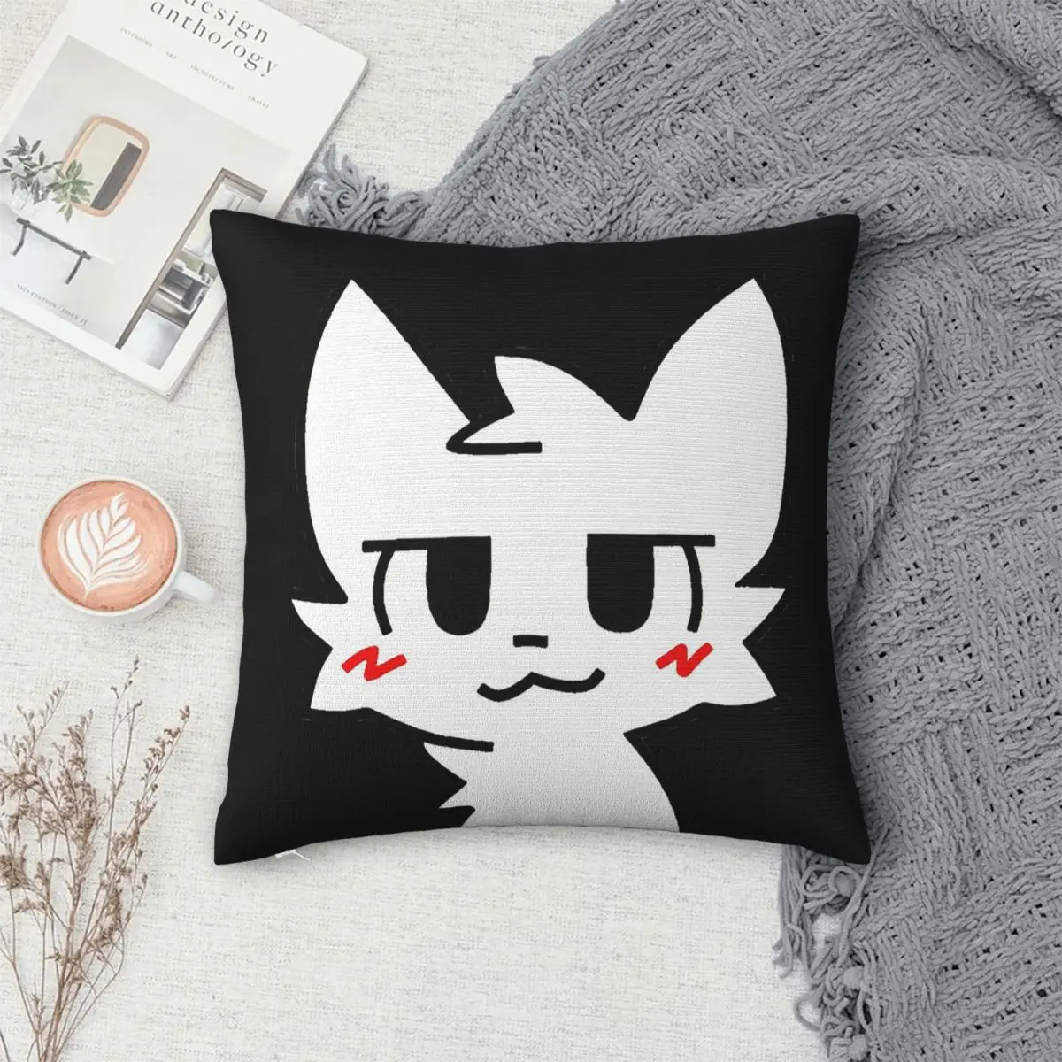 Boy Kisser Silly Cat Cute Square Pillowcase Cushion Cover Pillow Case Throw Pillow Cover for Home Sofa Living Room