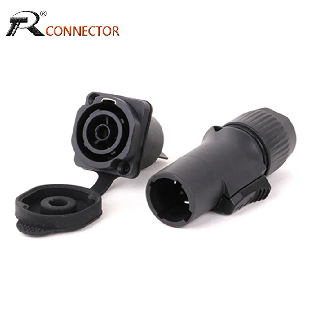 

10pcs/5pairs New 3Pins Full Black Waterproof Locking Power Connector NAC3FX-W + Chassis Connectors NAC3MPX or NAC3MX-W + NAC3FPX