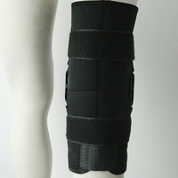 Sports Knee Braces Aluminum Alloy Support Easy Wear Adjustable Straps Open Patella Hinged Brace for Men Women Black Fitness